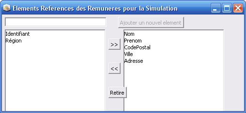 Elements remuneres Simulations